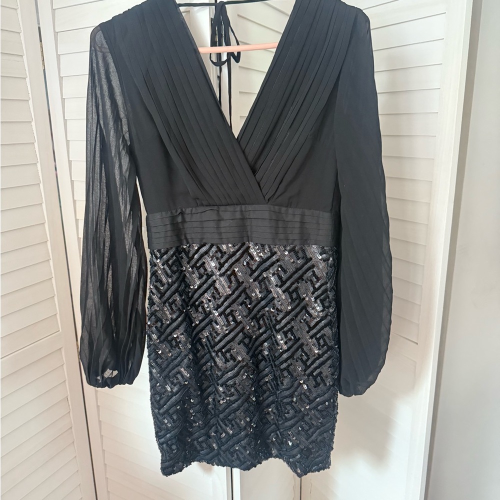 Elegant Black Sequin Dress